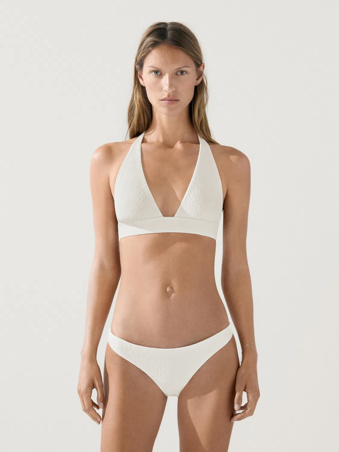 Плавки Massimo Dutti, текстурированные, кремовый