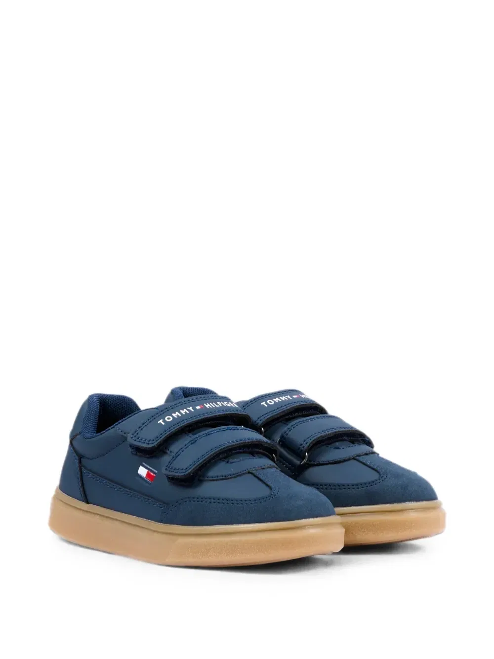 Кроссовки на липучках из кожи Tommy Hilfiger Junior, синий — фото 2