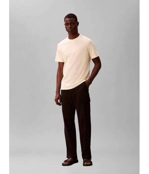 Мужская футболка хлопковая Regular Fit Pima Calvin Klein, Giallo — фото 2