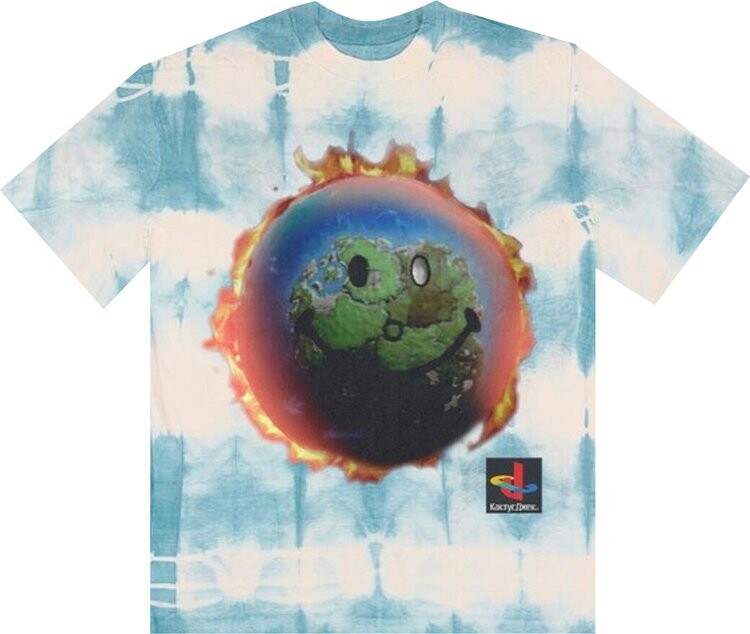 

Футболка Cactus Jack by Travis Scott The Scotts World Tie Dye T-Shirt 'Blue/White', синий