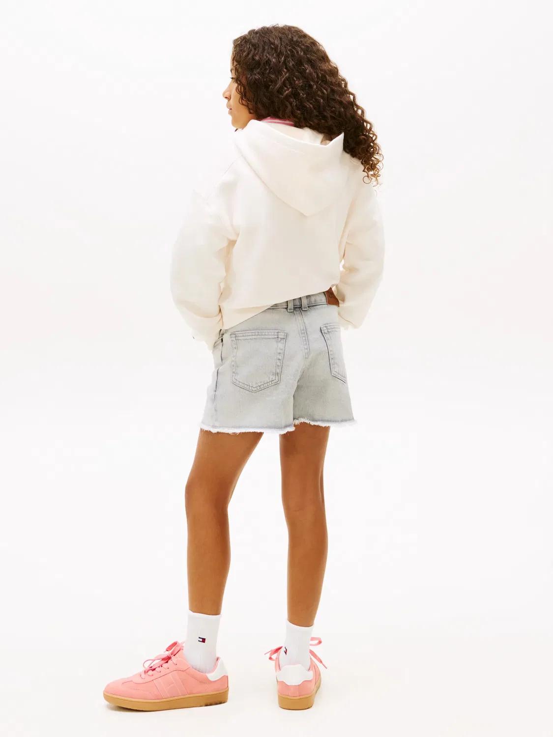 Детские шорты для девочки джинсовые Vaquero de Niña Tommy Hilfiger, Gris — фото 4