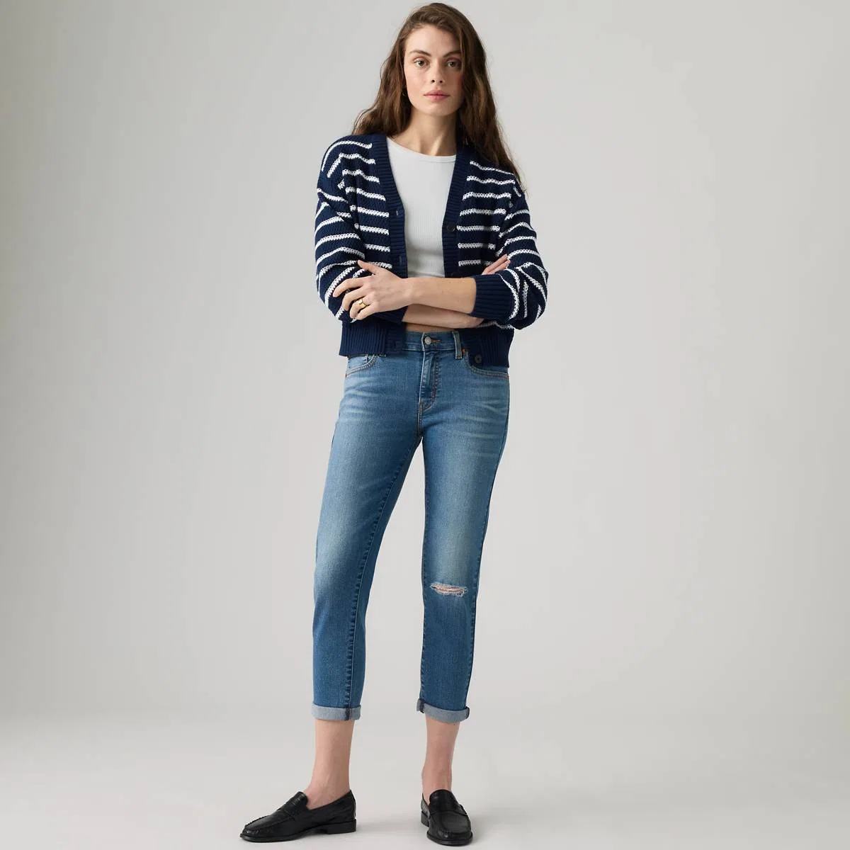 Джинсы-Бойфренды средней посадки для женщин Levi's, Timeless Tint - Medium Wash