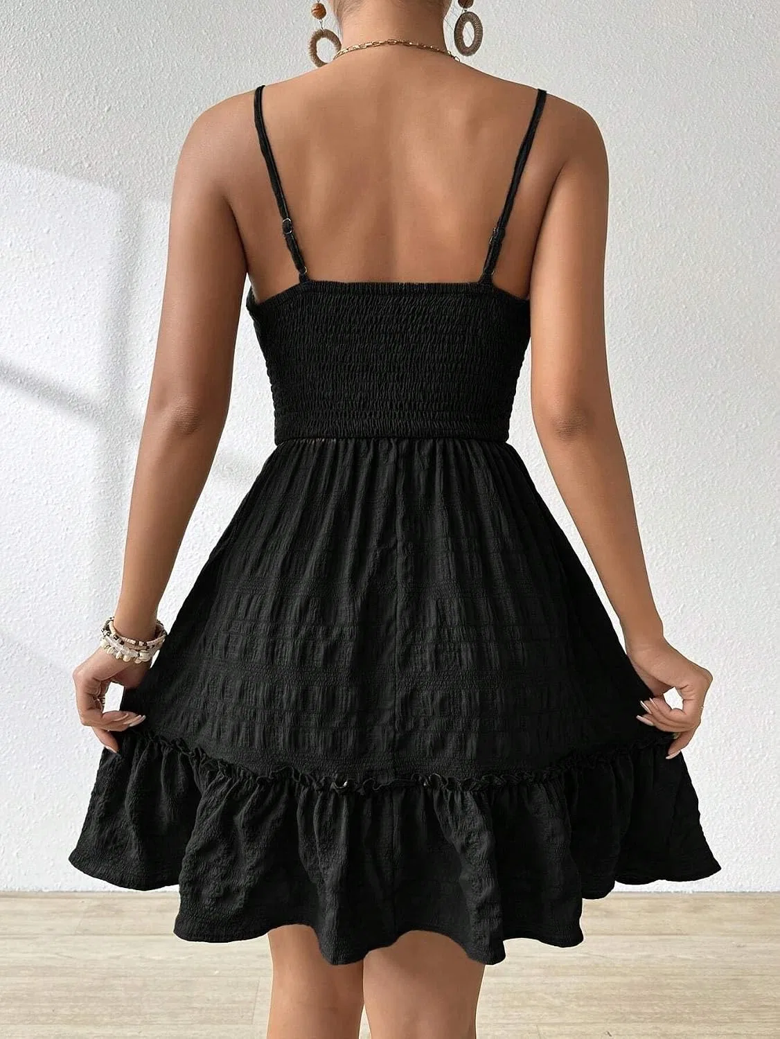 Женское ками-платье с завязками на талии Vacation Dress, Black — фото 2