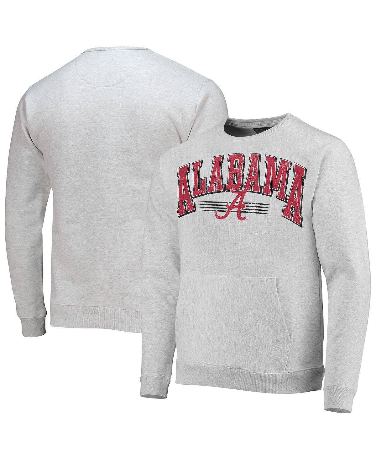 Мужская вересковая серая толстовка с карманом для старшеклассников alabama crimson tide League Collegiate Wear, мульти - фото