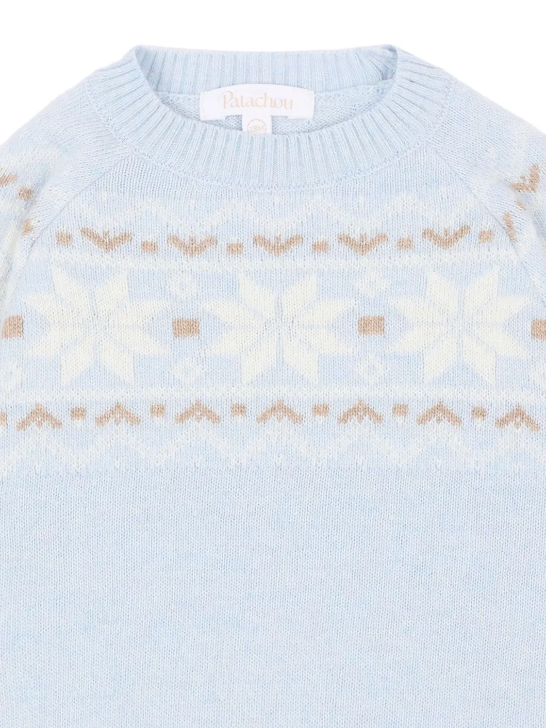 Свитер, связанный в стиле Fair Isle Patachou, синий — фото 3