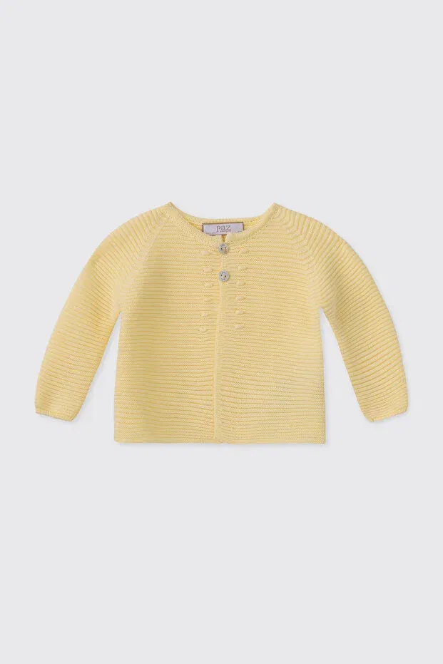 Детский кардиган для новорожденных с принтом Paz Rodriguez Yellow, Panço, 1279