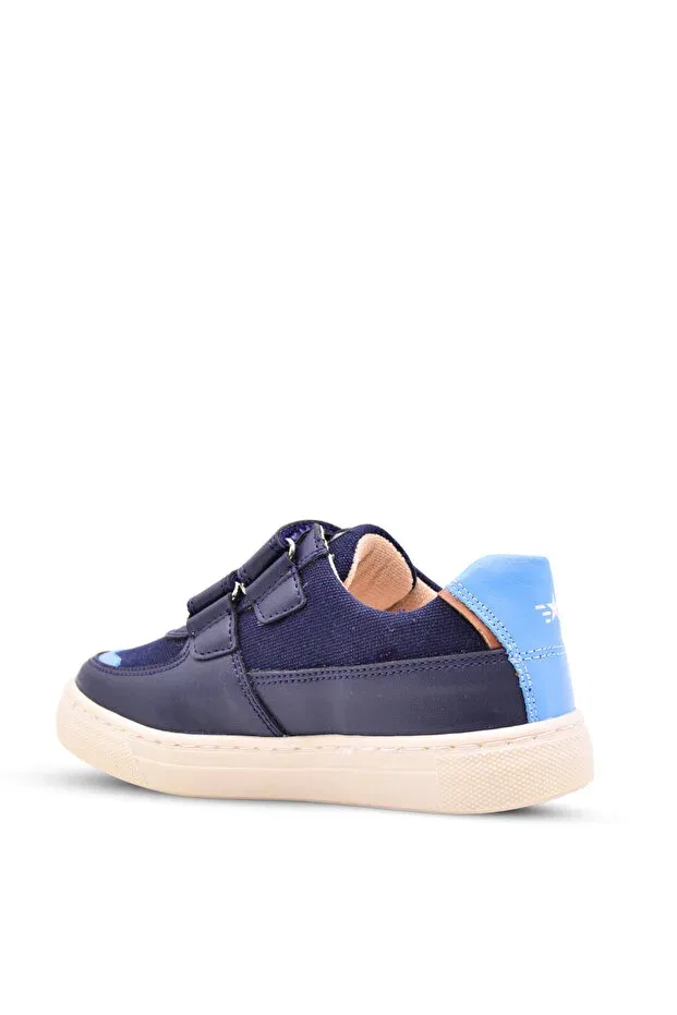 Детские туфли для мальчиков на липучке Honor Kids A More, Navy Blue — фото 3