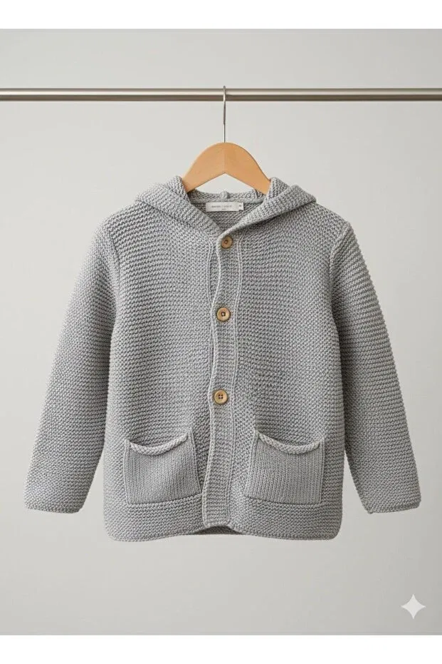 Детский кардиган с капюшоном Csp Cassiope, Gray