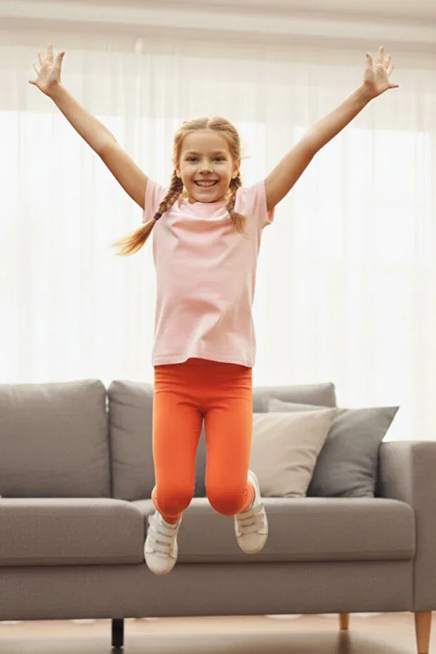 Детские леггинсы для девочек хлопковые Basics Twoo Kids, Orange — фото 4