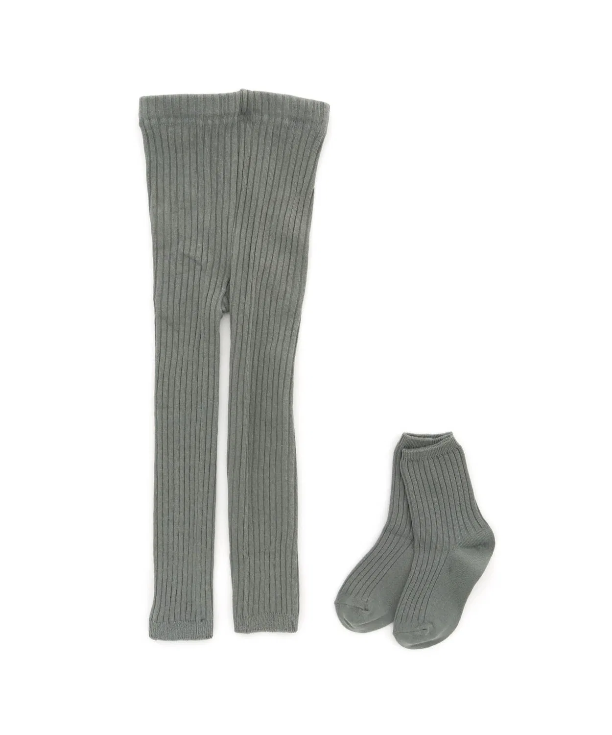 Детские колготки-леггинсы однотонные с брендовым логотипом MAKE YOUR DAY, Silver Grey