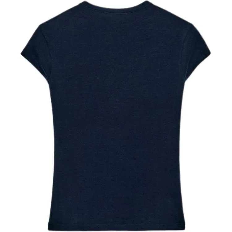 Женская футболка с круглым вырезом Sea Blue ZARA, Sea Blue — фото 3