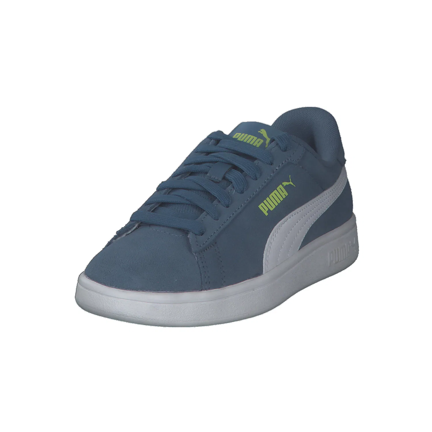 Детские кроссовки с верхом из кожи Smash 3.0 SD Jr Puma, Konigsblau Weiss — фото 4