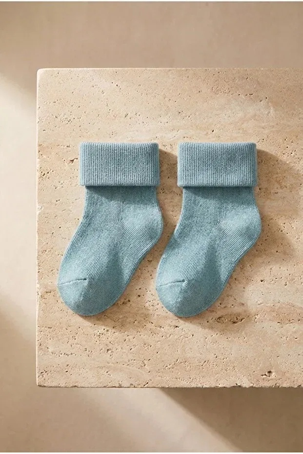 Детский комплект махровых носков-следков Mint Green Ecru Katia&Bony, Mint-Green-Ecru — фото 4