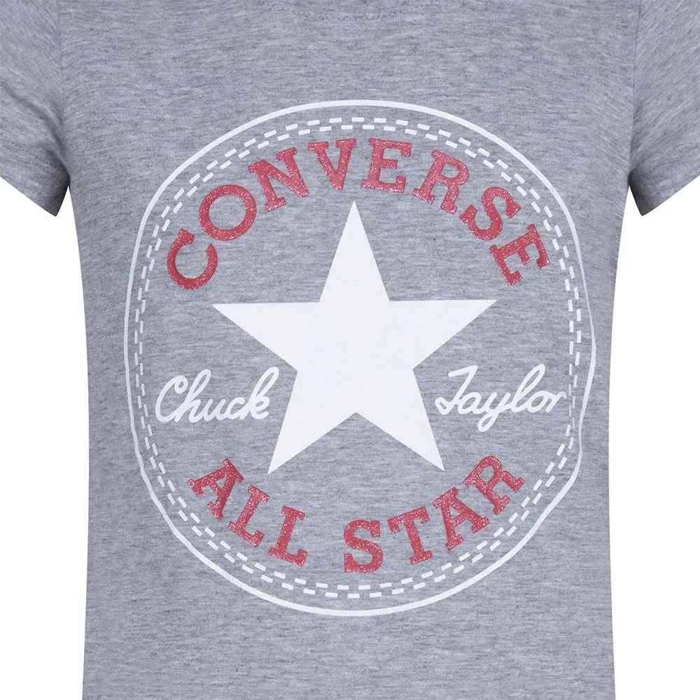 Футболка детская с коротким рукавом Timels Chuck Patch Converse Kids, серый — фото 4