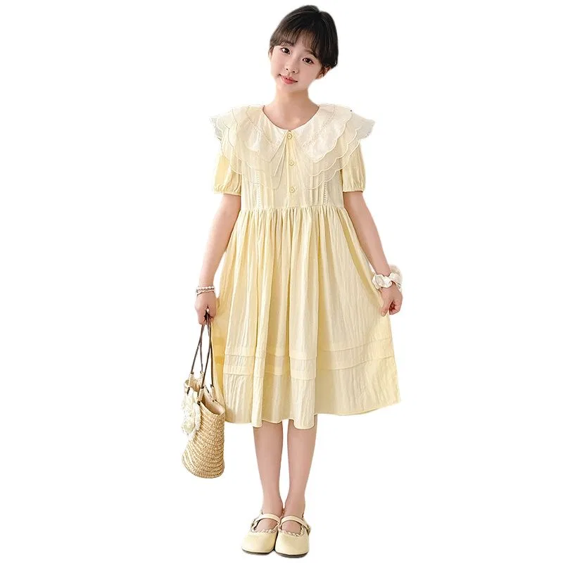 Детское платье для девочек средней длины Lanza, Light Yellow