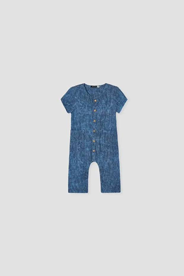 Детский комбинезон для мальчиков с коротким рукавом Gb Baby, Navy Blue