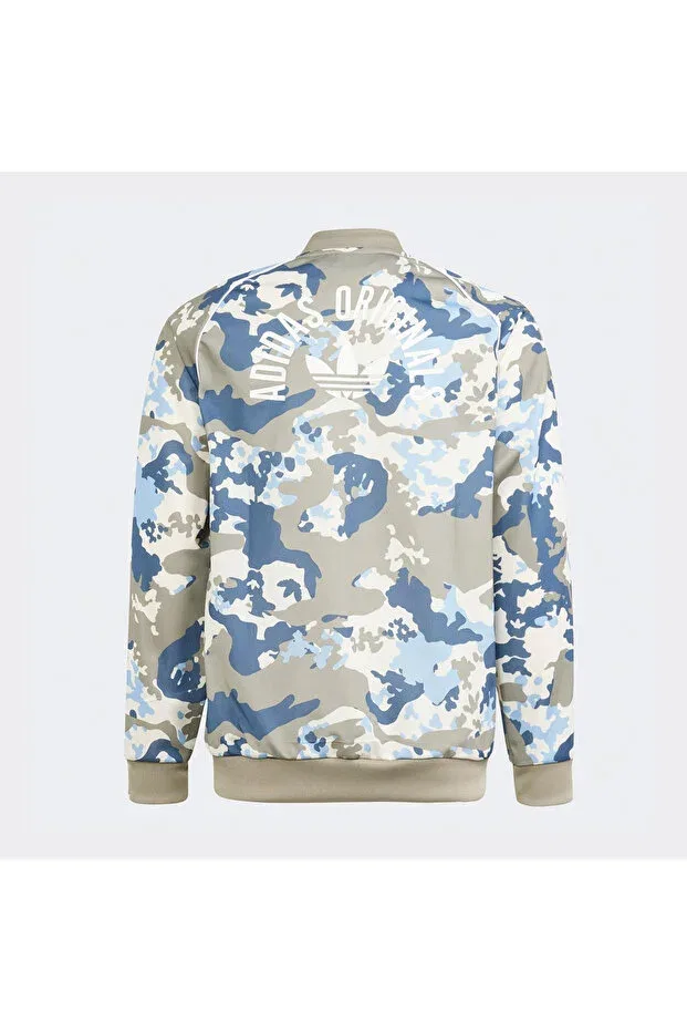 Детская куртка для девочек с принтом Originals sst top kids green jacket Adidas, Multicolor — фото 2