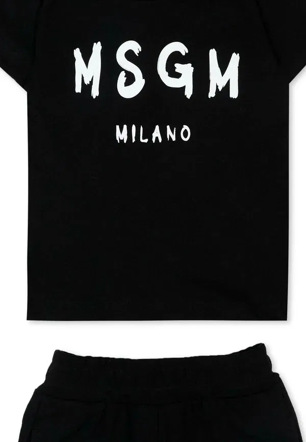 Шорты с принтом Set Msgm, черный — фото 3