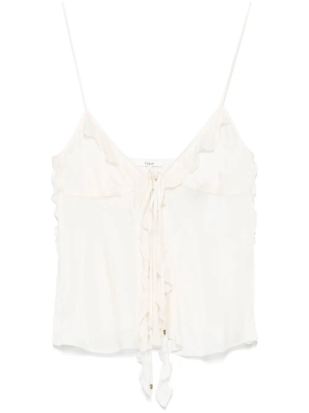 

Шелковый топ CHLOÉ, белый