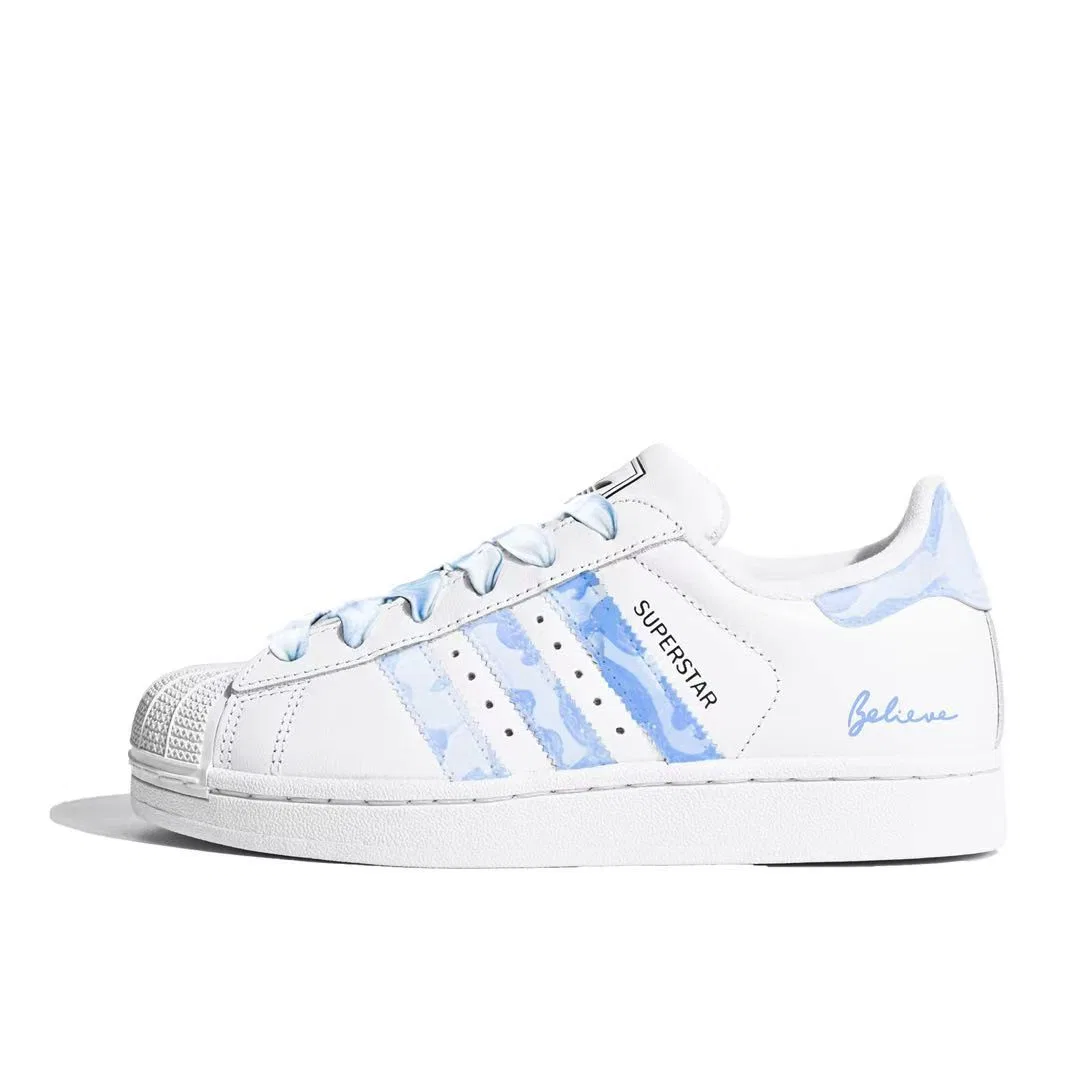 Детские кеды для скейтбординга с принтом Superstar 2 Adidas Originals, White — фото 3