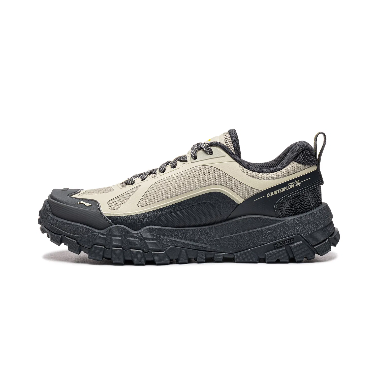 Детские спортивные кроссовки с низким верхом Li-Ning Outdoor CF Tracing, Oat Gray/Ebony Black
