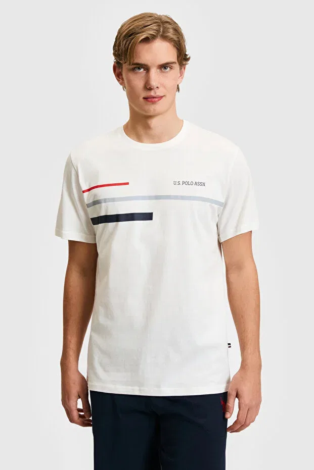 Мужской пижамный комплект с коротким рукавом U.S. Polo Assn., White — фото 3
