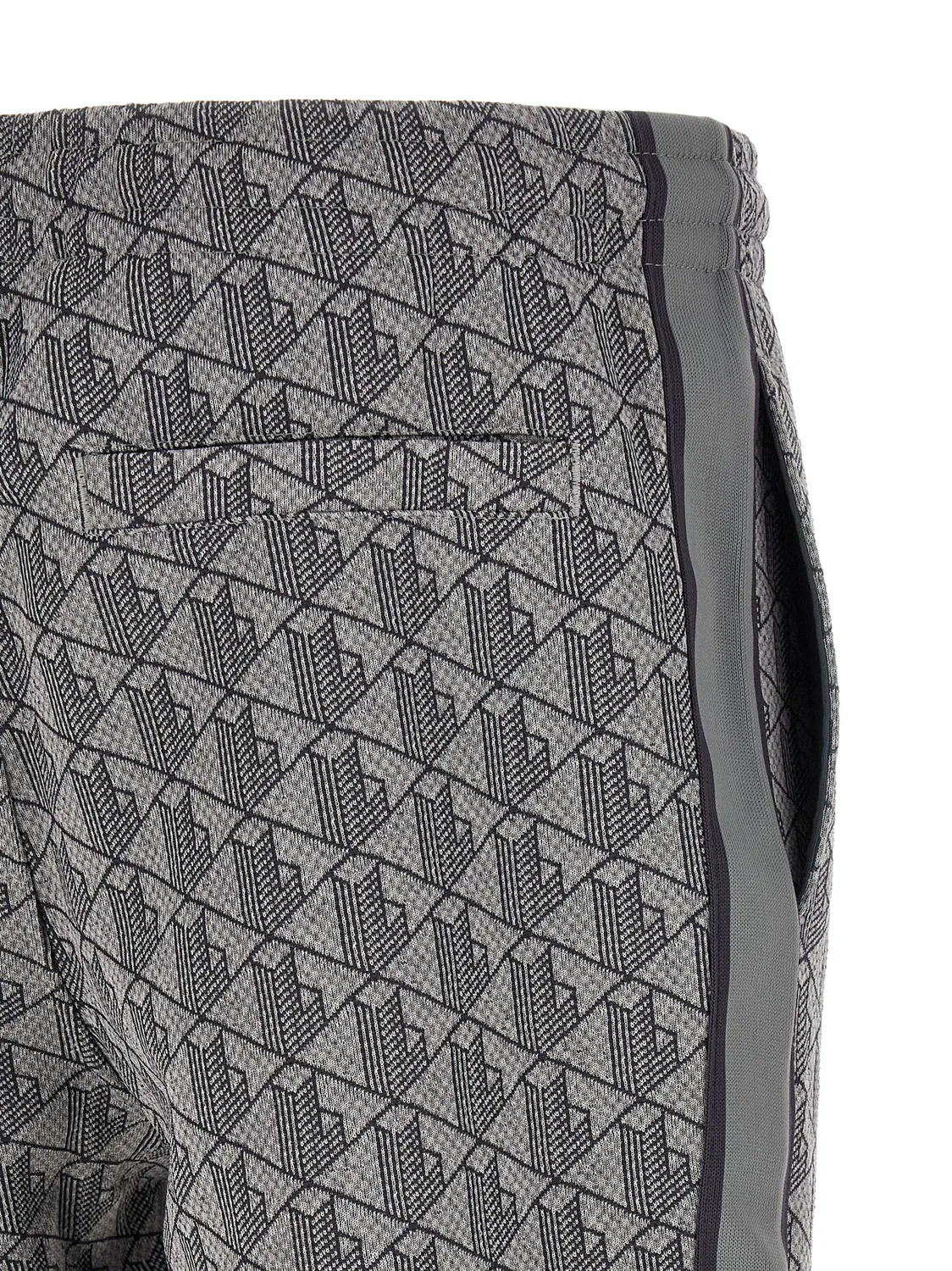 Мужские спортивные штаны с жаккардовым монограммным принтом Lacoste, Gray — фото 4
