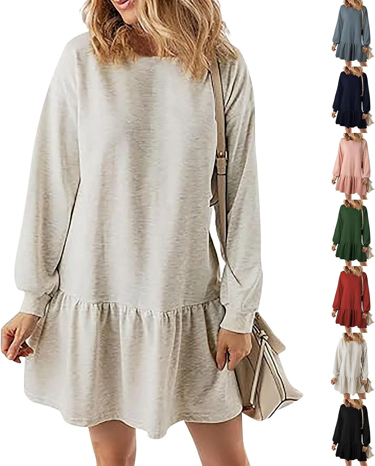 Женское платье-свитер с пачворк Oversized, White