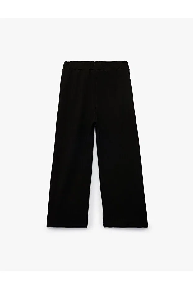 Детские брюки для девочек широкие с бантом Koton, Black — фото 2
