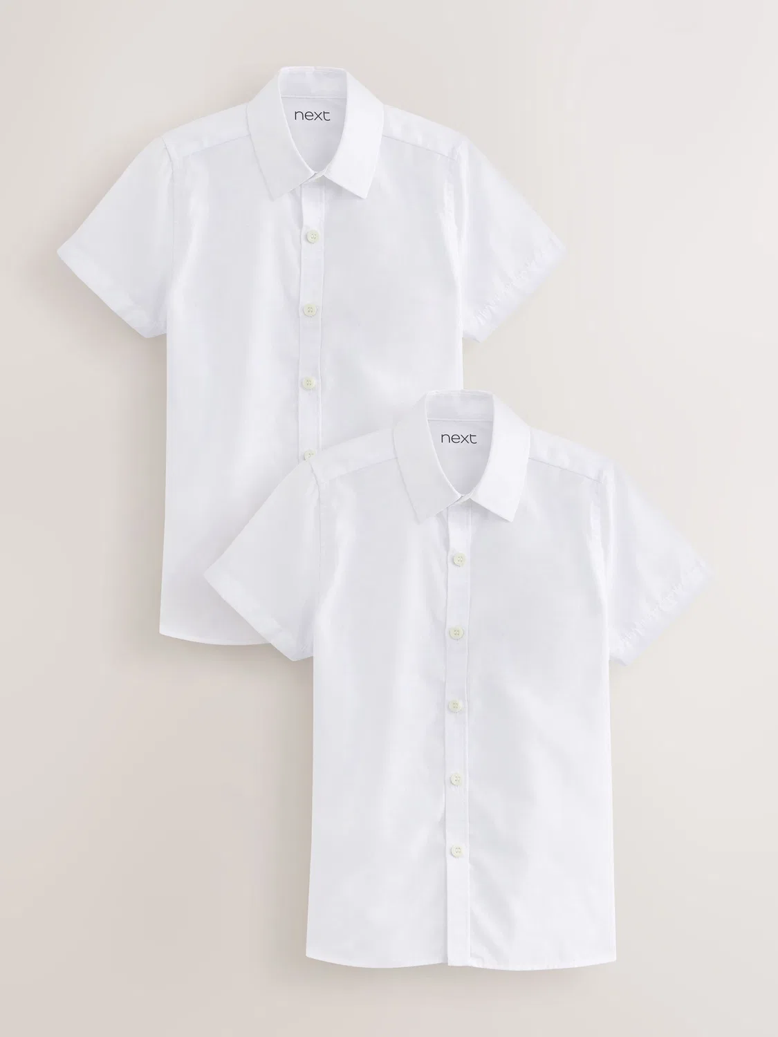 Рубашка школьная, slim fit, 2 шт. Next, белый