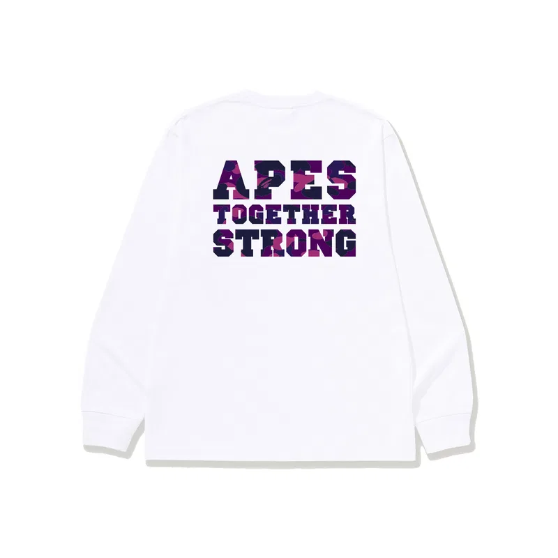 Детская футболка с принтом A BATHING APE, White Purple