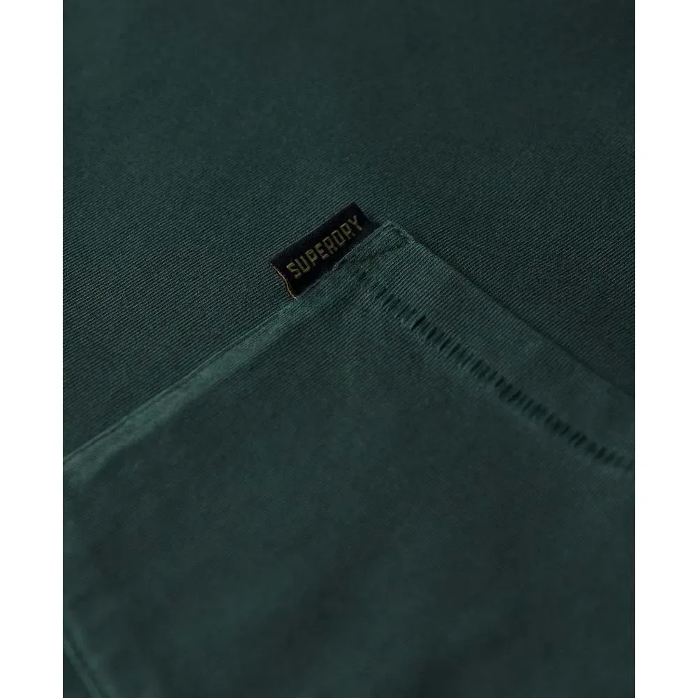 Футболка с карманом Essential Washed Superdry, зеленый — фото 2