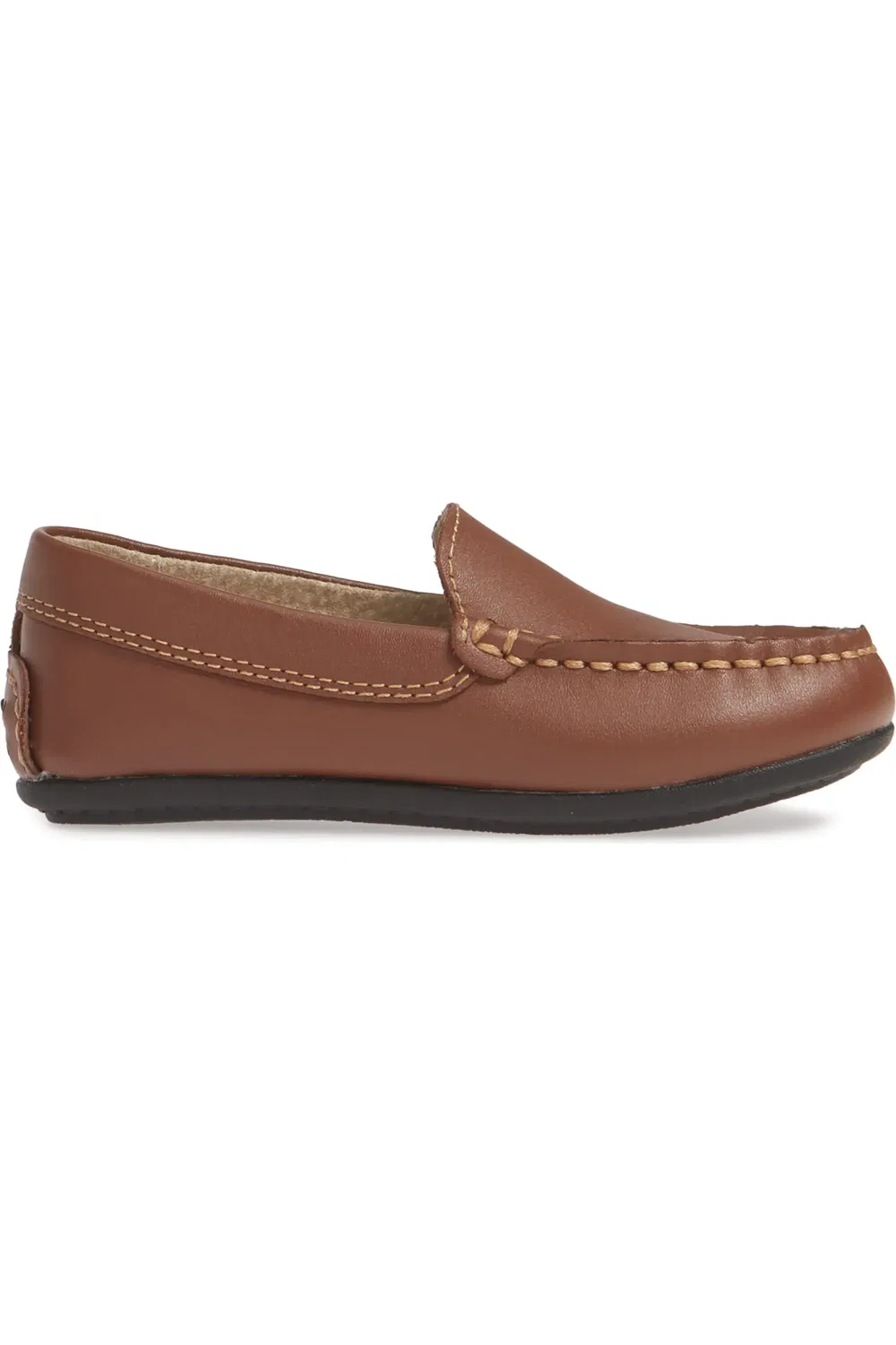 Детские туфли лоферы на плоской подошве Brooklyn Footmates, Cognac — фото 3