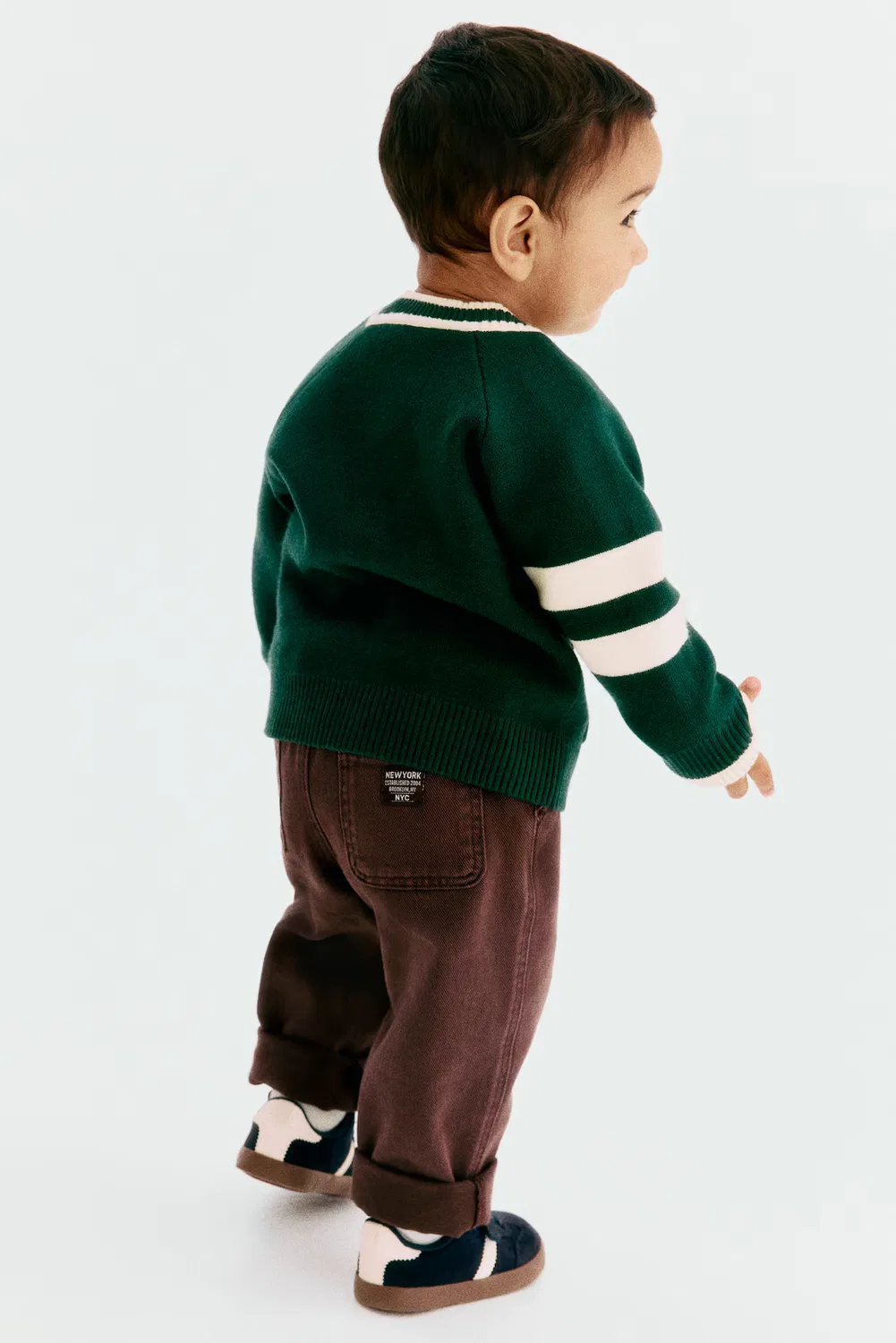 Брюки из хлопчатобумажной саржи H&M, Braun — фото 2