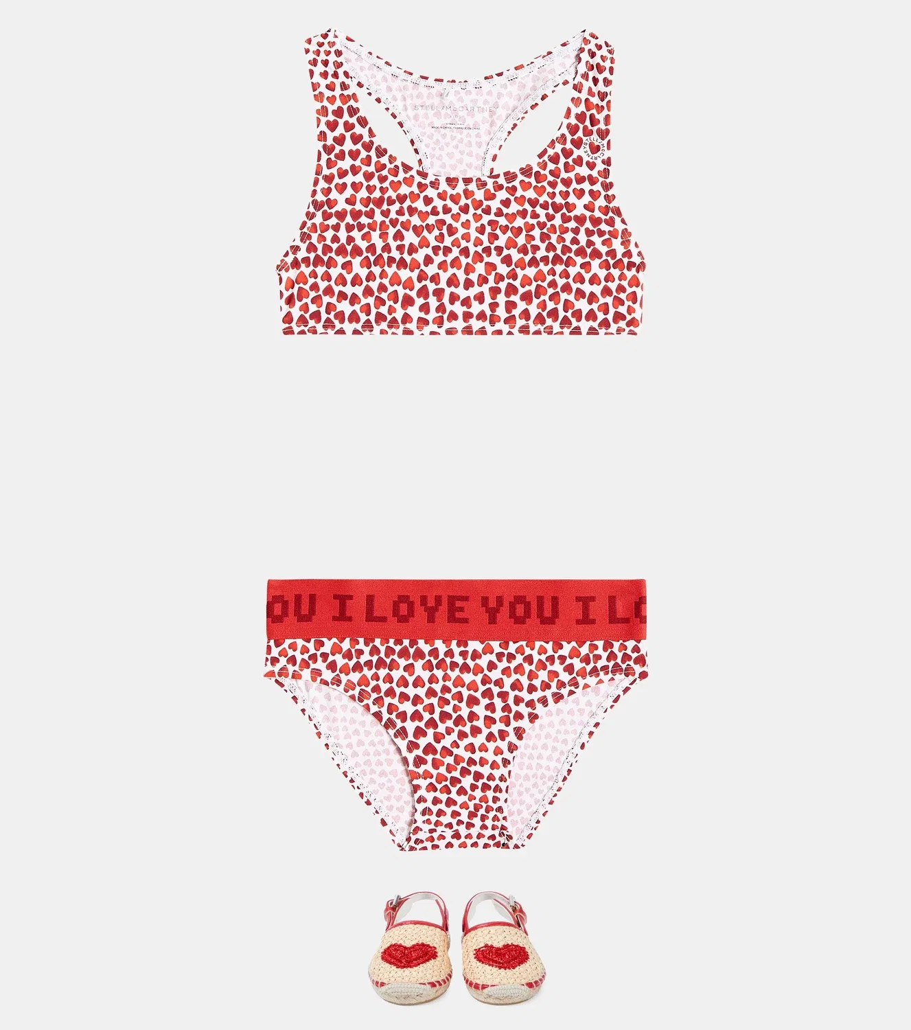 Купальник-бикини с принтом, Stella Mccartney Kids, красный — фото 2