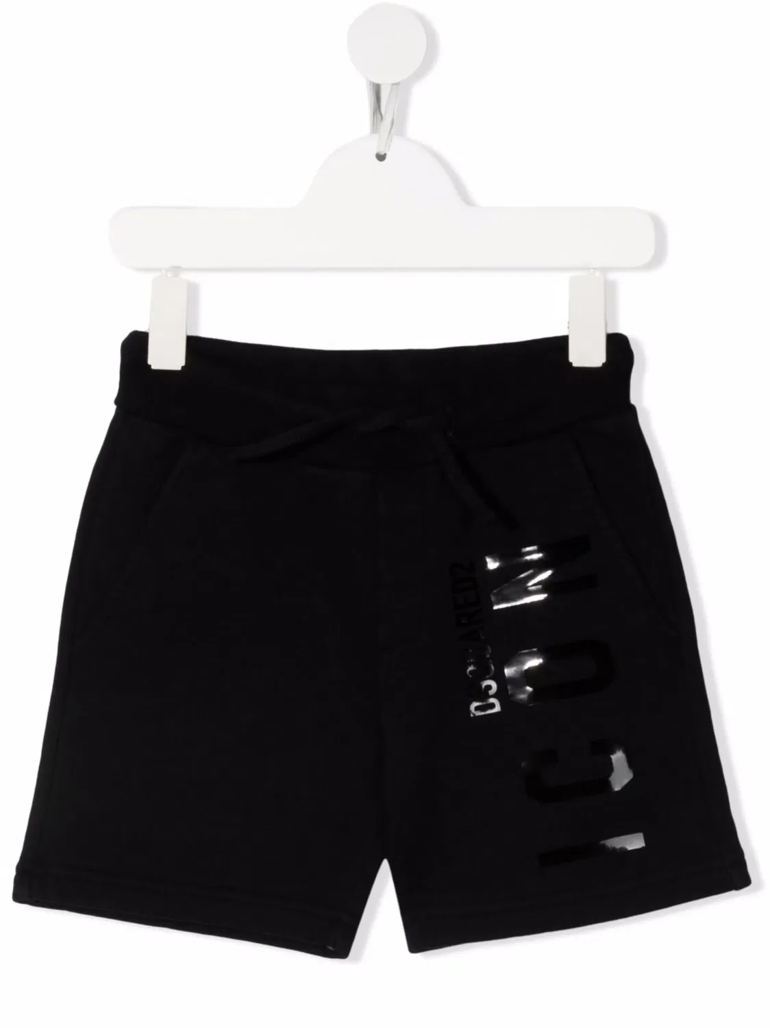 Шорты с логотипом из хлопка DSQUARED2, черный