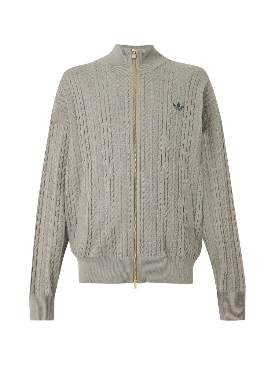 Вязаный кардиган ADIDAS ORIGINALS 'Firebird' цвета хаки