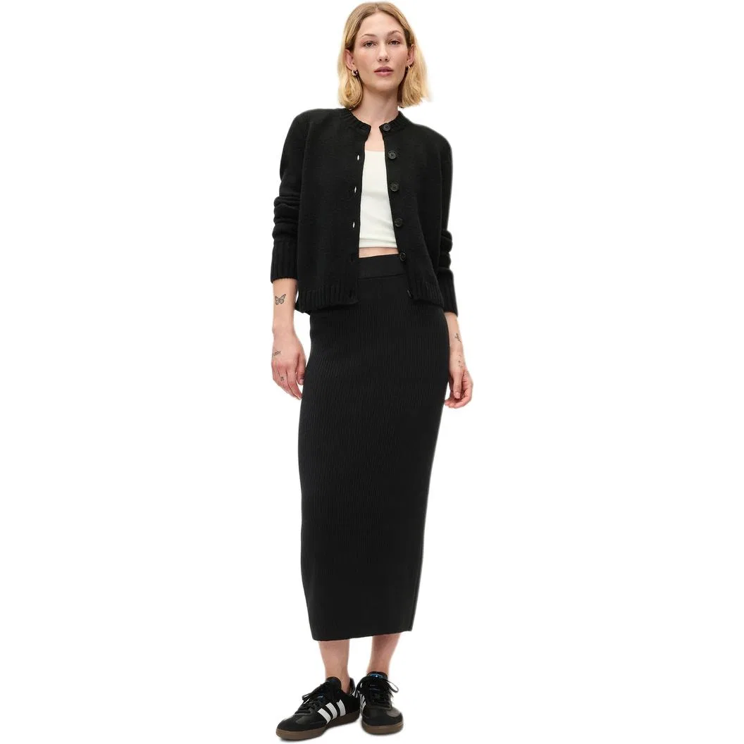 Женский свитер с круглым вырезом, GAP, Black