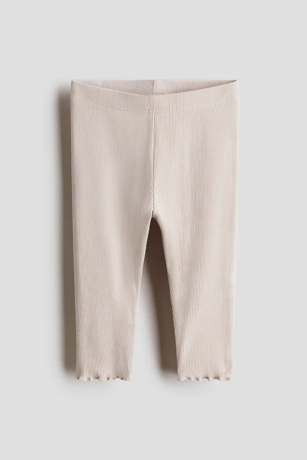 Леггинсы из ребристого хлопка H&M, Hellbeige