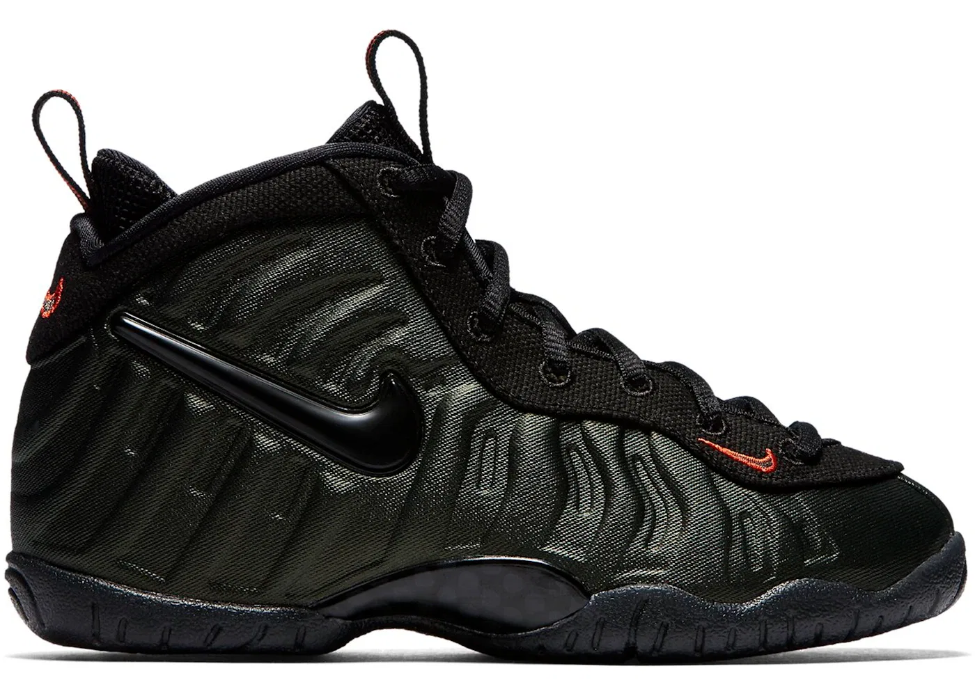Детские кроссовки Lifestyle Nike Air Foamposite Pro, Sequoia/Black-Team Orange