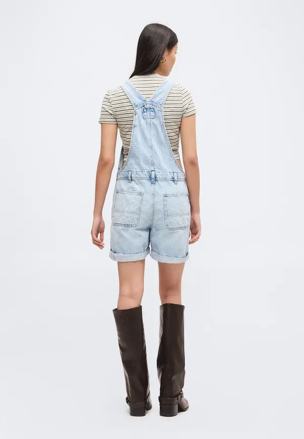 Комбинезон джинсовый Gap, super light wash, суперсветлая стирка — фото 3