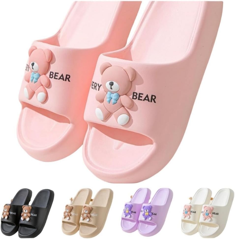 

Милые шлепанцы в виде медвежонка Albiva, розовый