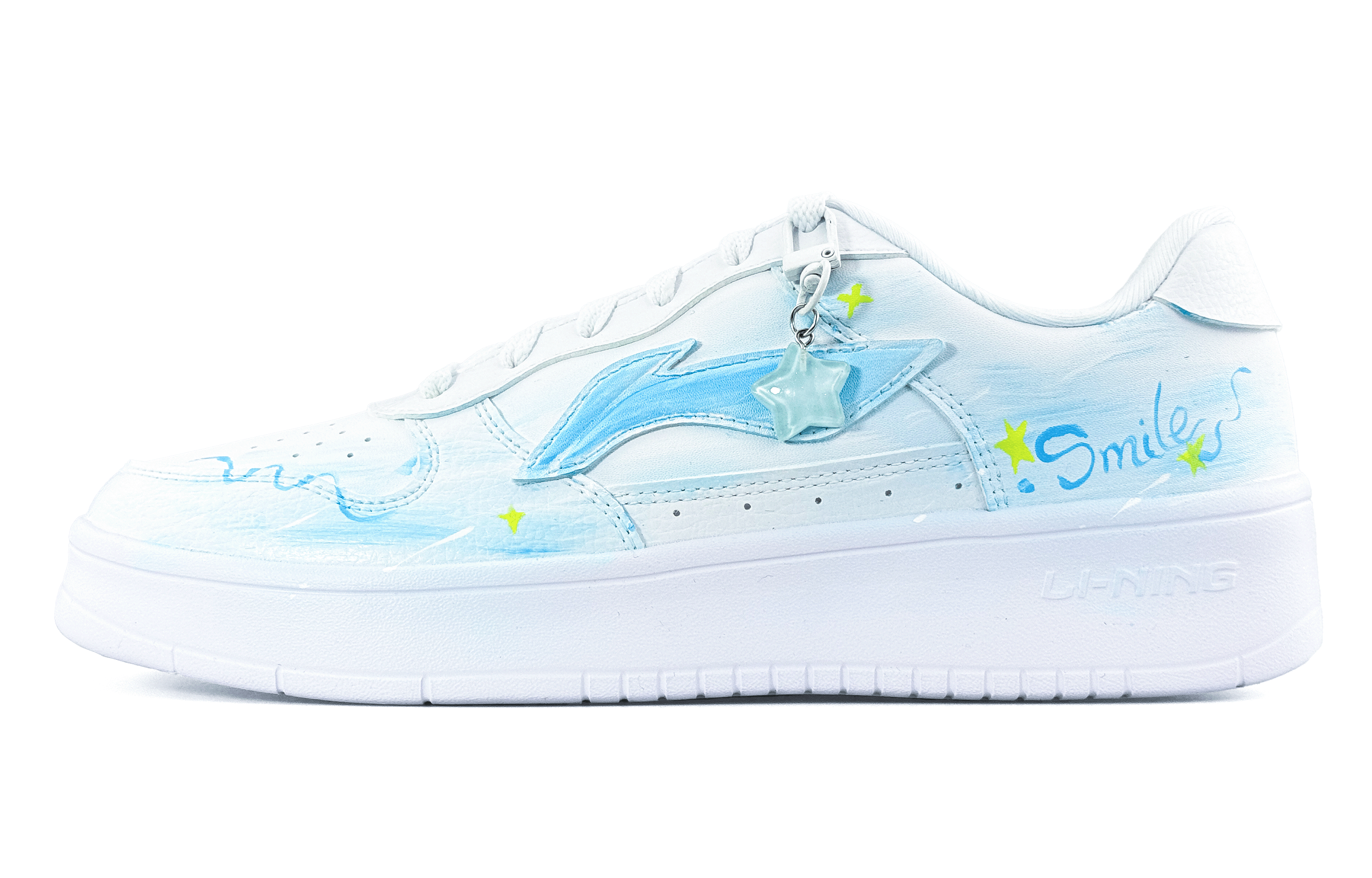 

Li-Ning Floating Boat Slip Resistant Abrasion Resistant низкие кроссовки для скейтбординга Unisex Sky Blue