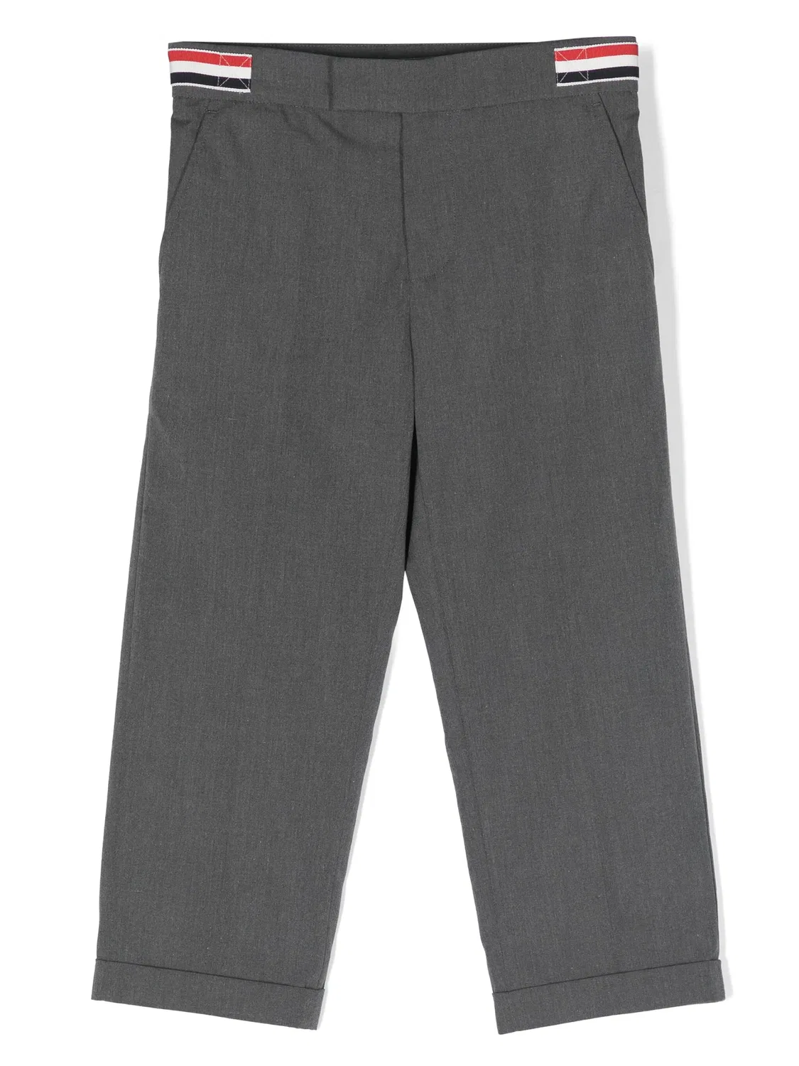 Брюки с аккуратным кроем RWB-Stripe Thom Browne, средне-серый