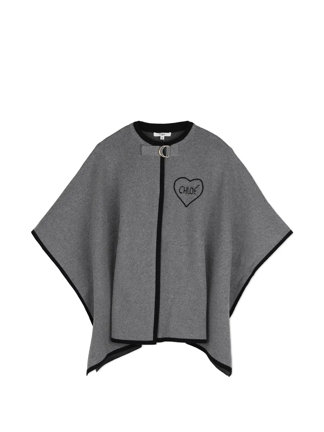 Кейп с вышивкой Chloé Kids, серый