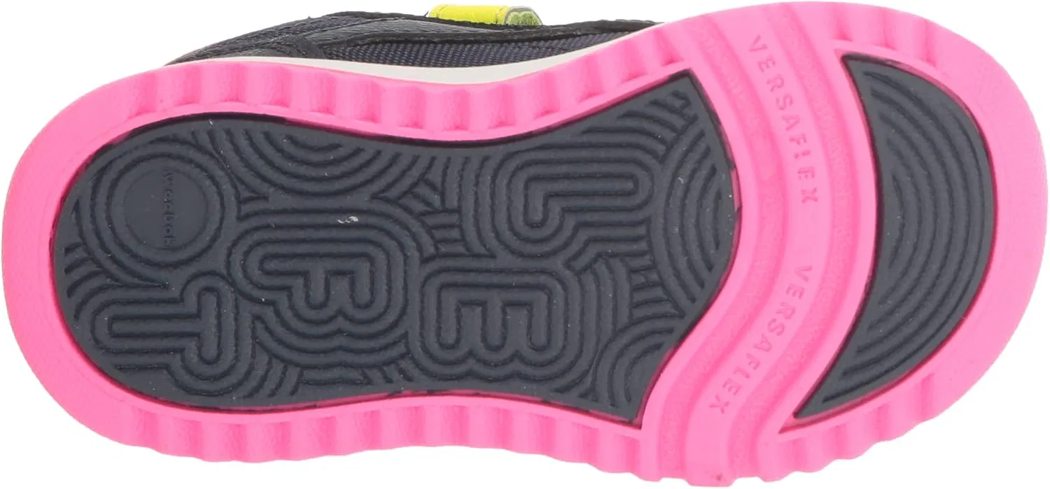Детские кроссовки для девочек Weebok Low Reebok, Vector Navy/Atomic Pink/Solar Acid Yellow — фото 4