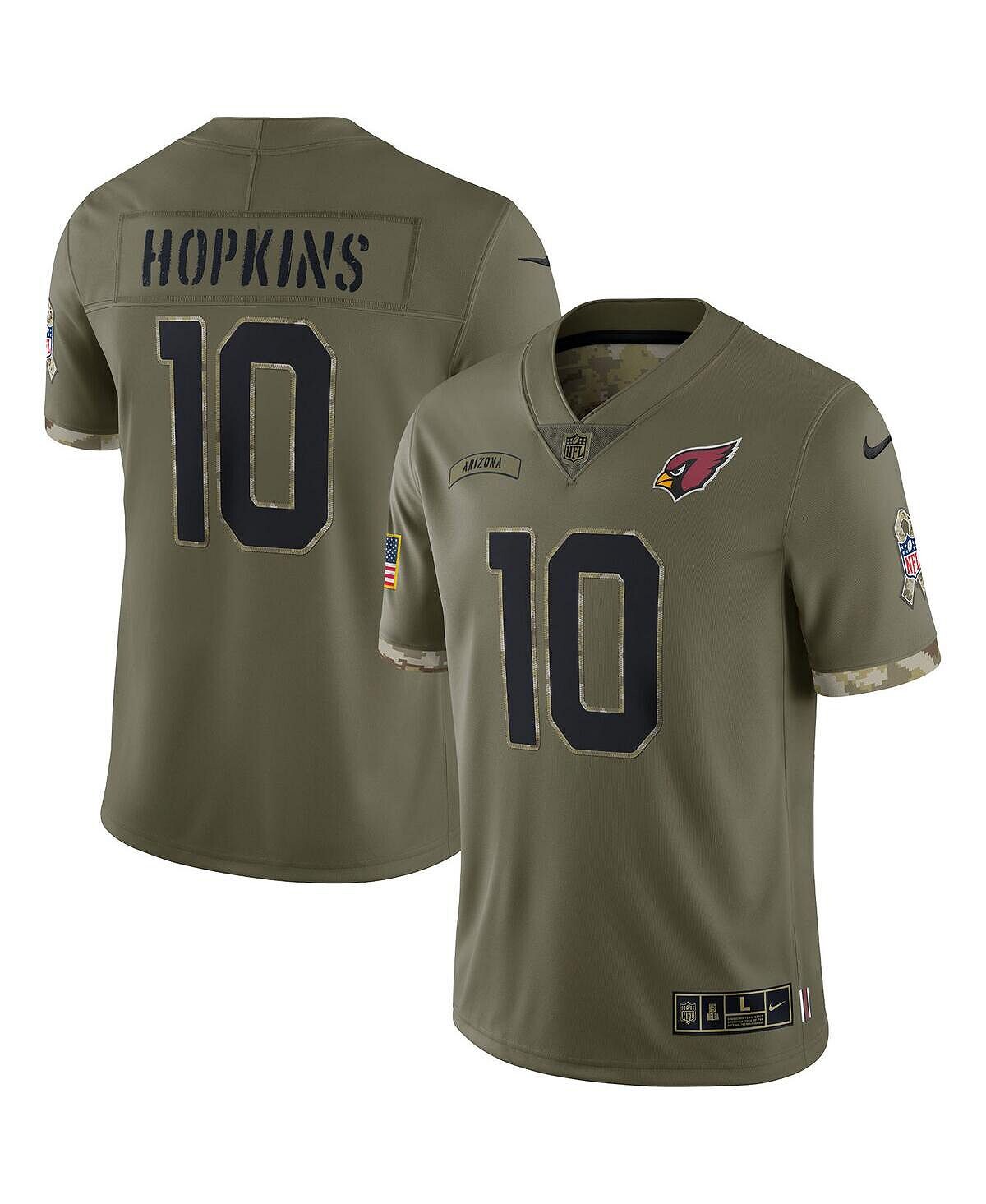 

Мужская футболка deandre hopkins olive arizona cardinals 2022 salute to service limited jersey Nike