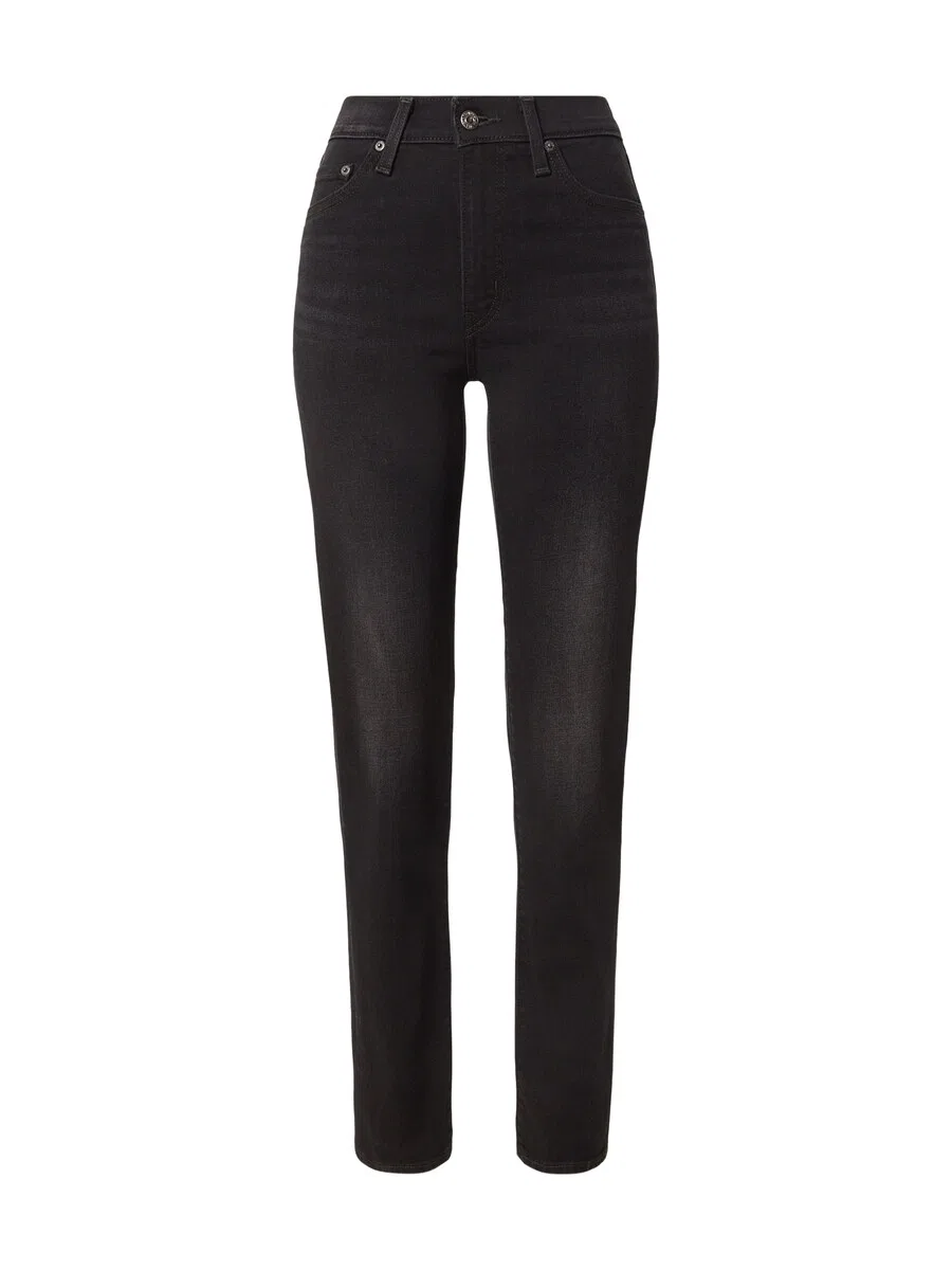 Джинсы LEVI'S Slim fit '722 HIGH RISE SLIM' из черного денима