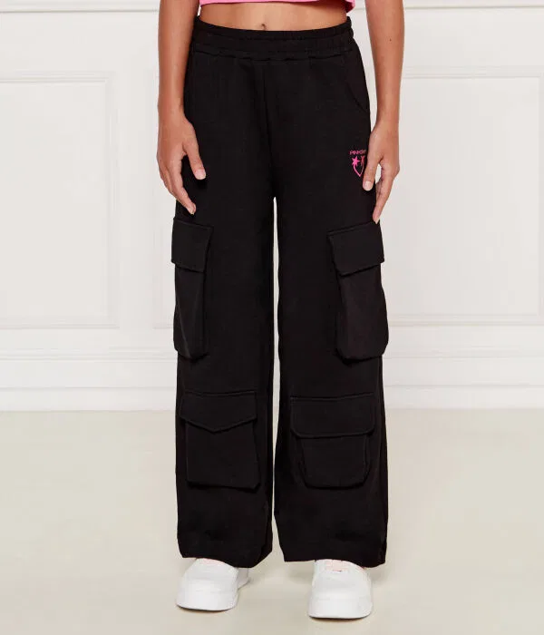 Детские спортивные штаны для девочек Flare Fit Pinko Up, черный