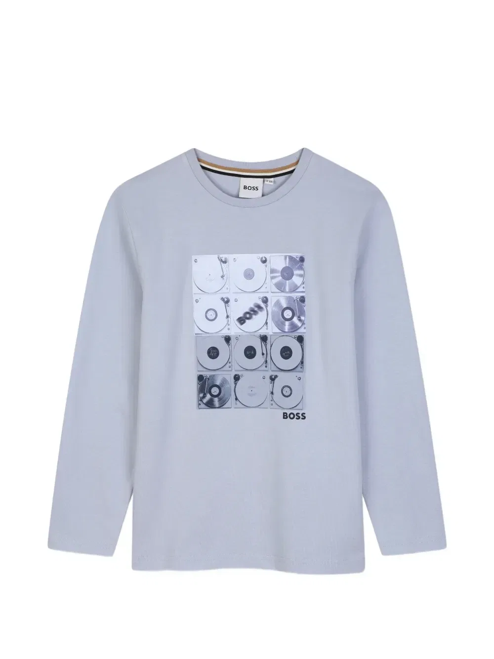 Футболка с длинными рукавами и графичным принтом Boss Kidswear, синий